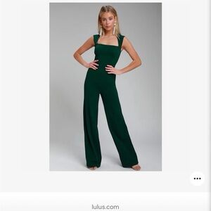 Lulu's Elegant Dark Green Jumpsuit